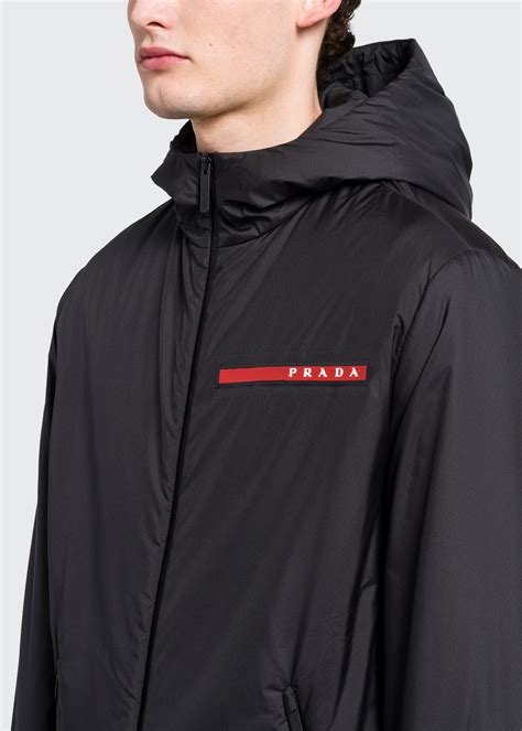 prada jacket mens grey|Prada winter jackets men's.